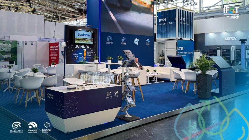 Interaktives Messemodell für GI AQUA Tech auf der IFAT München