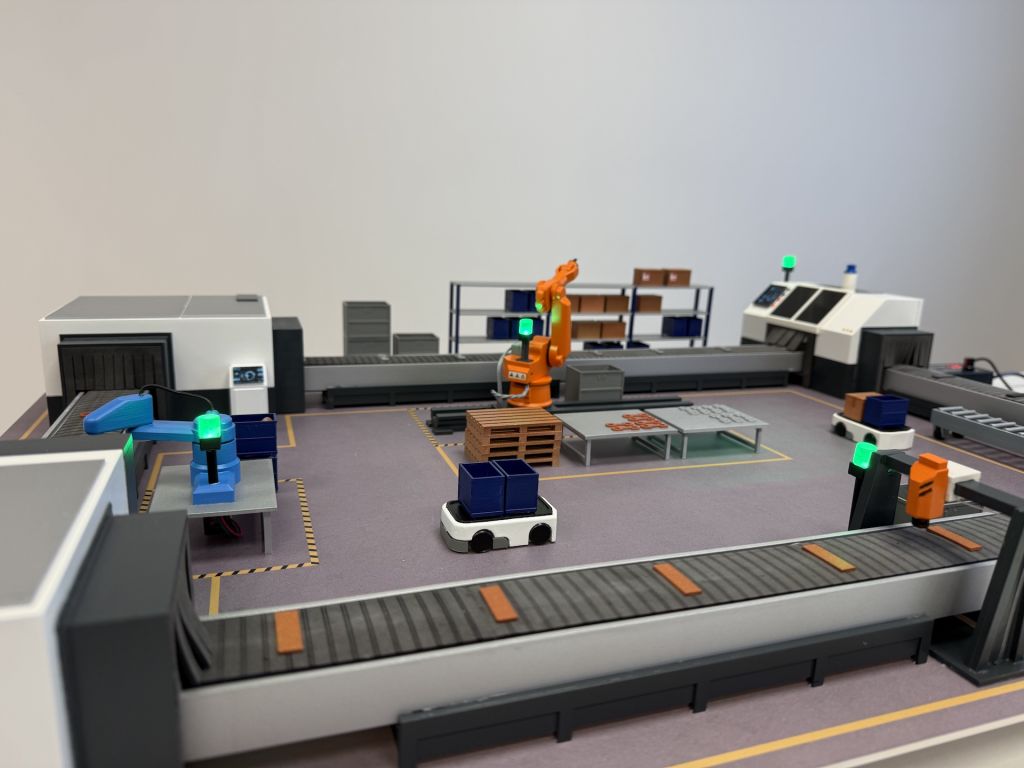 Maquette d’usine interactive pour PwC – maquette fonctionnelle avec commande numérique
